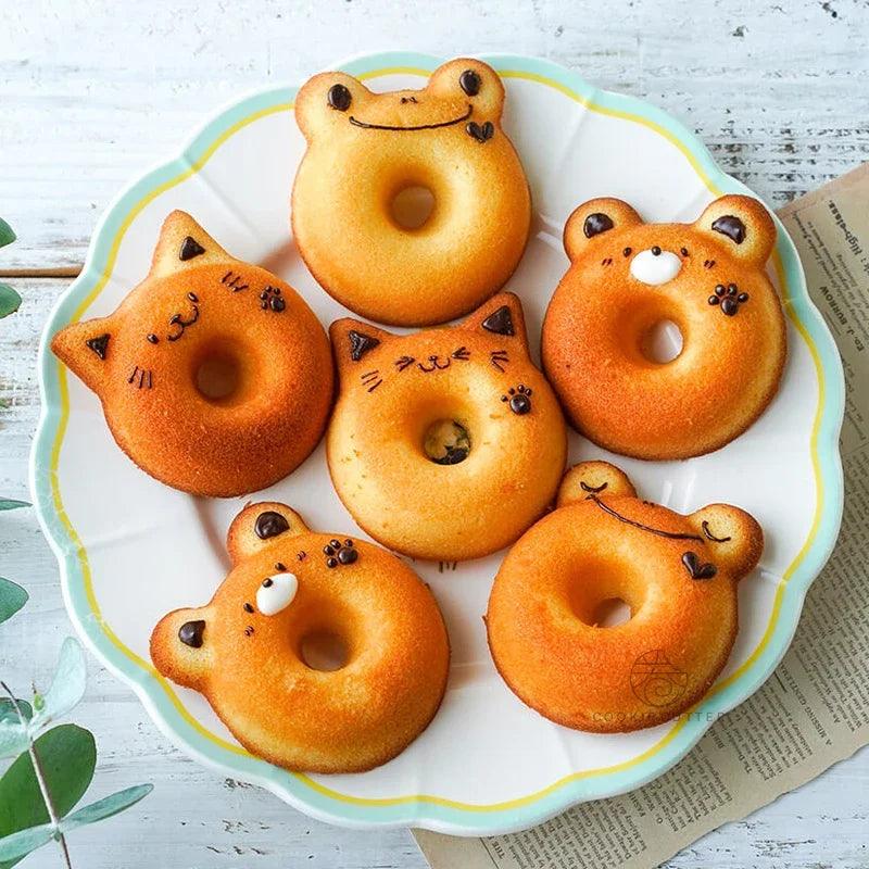 Doughnuts Baking Mold Cake Cartoon Bear Chocolate Cake Pan Molds Pastry Tools Accessories Kitchen Baking Form Tools Accessories - petguardiansupplies