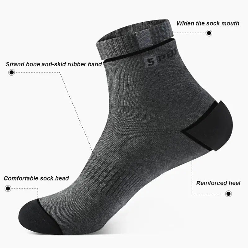 5/10 Pairs Men Bamboo Fiber Autumn Winter Men Socks Breathable Cotton Sports Sock Breathable Deodorant Business Socks Size 37-43 - petguardiansupplies