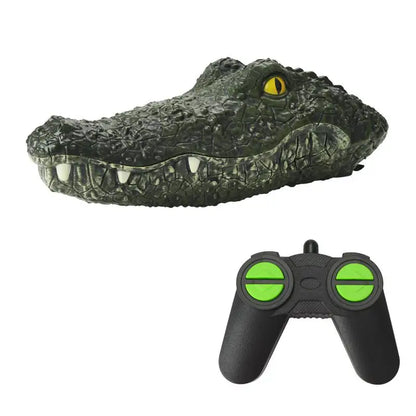 RC Crocodile Head Boat Ship Toy Simulation 2.4G Remote Control Joke Alligator Decoy Electric Toys Summer Water Spoof Toys gift - petguardiansupplies