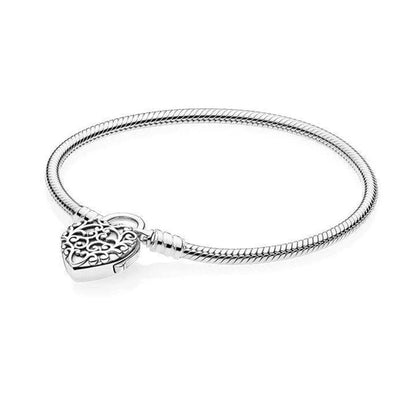 Pandora 925 Silver Moments Heart Closure Bracelet for Women Christmas and Birthday Gifts Fit Original Jewelry Accessories DIY - petguardiansupplies