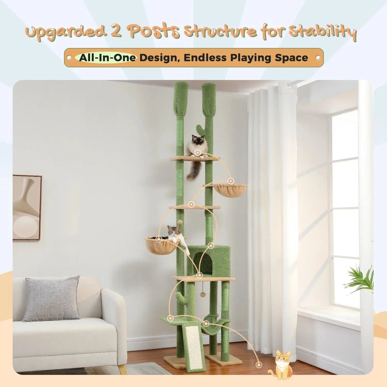 Domestic Delivery Multi-Level Cat Tree Tower Climb Furniture Scratching Post for Indoor House Pet Supplies Kitten Toy Cozy Condo - petguardiansupplies