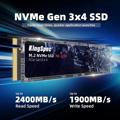 KingSpec M2 SSD NVMe 256GB 512GB 1TB 128GB M.2 NMVe 2280 PCIe 3.0 Hard Disk Internal Solid State Drive for Laptop Desktop - petguardiansupplies