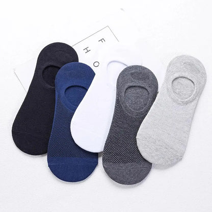 5Pairs Breathable Cotton Sports Stockings Men Bamboo Fiber Autumn and Winter Men Socks Sweat Absorption Deodorant Business Sox - petguardiansupplies