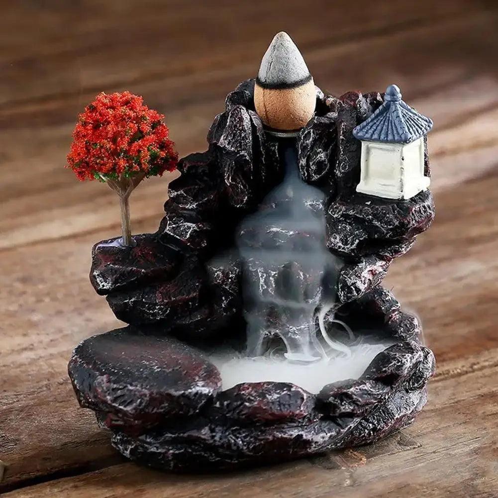 Creative Home Decorations Windproof Backflow Incense Burner Desktop Ornaments Indoor Incense Fountain&Candlestick - petguardiansupplies