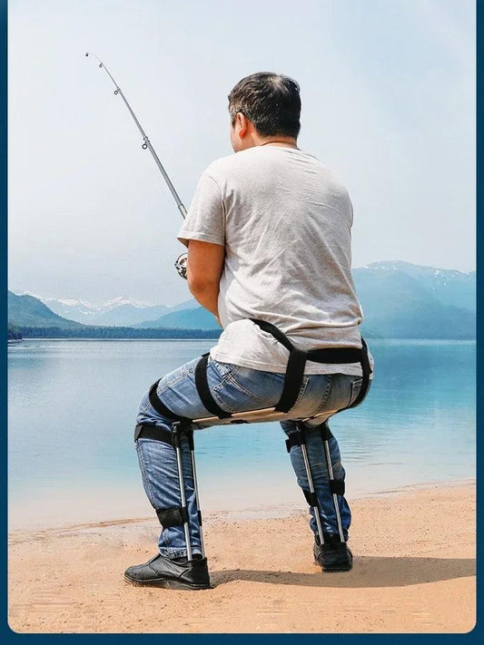 Portable Sports Wearing Invisible Seat Folding Stool Exoskeleton Wearing Chair Fishing Travel Multifunctional Seat - petguardiansupplies