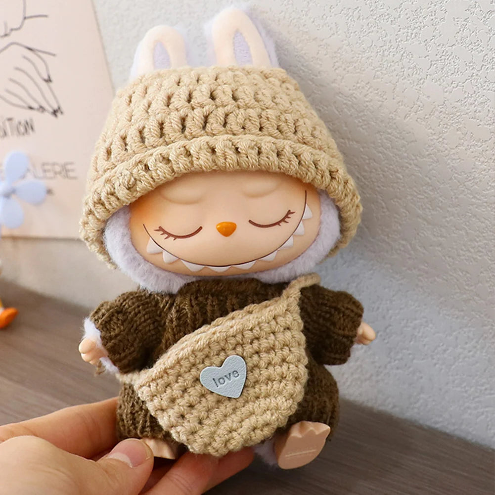 Labbubu Mini Plush Doll Clothes Outfit Accessories For Labubu Cute Decoration - petguardiansupplies