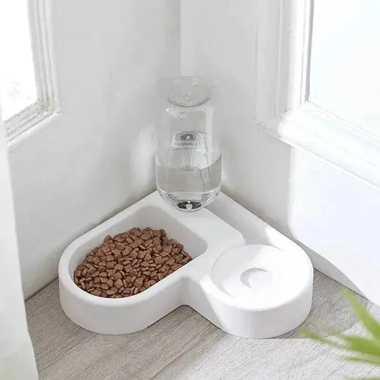 Automatic Drinking Love Pet Bowl Moisture-proof Cat Bowl Dog Basin Dual-use Multi-functional Drinking And Feeding - petguardiansupplies