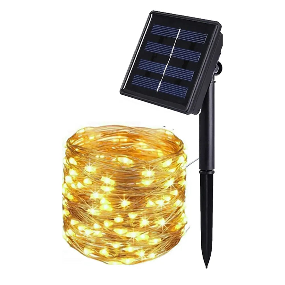 LED Solar String Lights Waterproof 10/12M Fairy Outdoor Garden Lamps - petguardiansupplies