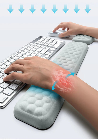 Keyboard mouse wrist rest ergonomic office typing protect relax wrist memory foam mouse pad computer notebook mouse pad - petguardiansupplies