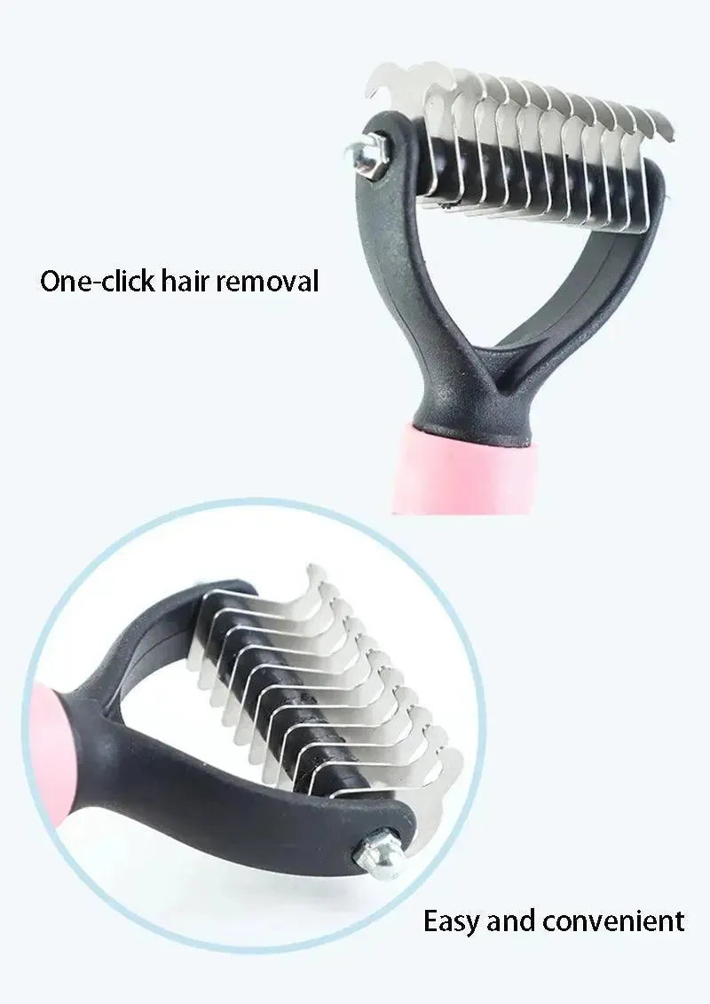 The Best Pet Grooming Brush Dog Brush Double-Sided Hair Removal Comb And Hair Removal Tool Used To Remove Mats And Tangles - petguardiansupplies