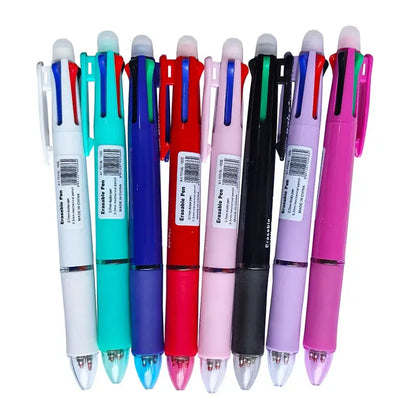 Creative 5 In 1 Erasable Gel Pen 0.7mm Blue Black Red Green Magic Refills 0.5mm Mechanical Pencil Writing Painting Stationery - petguardiansupplies