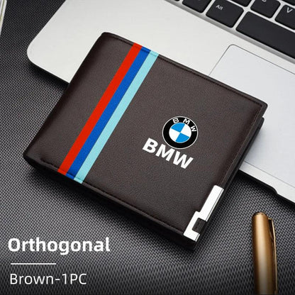 Men Leather Wallet Slim License Bank Card Storage Purse Car Accessories For BMW E46 E90 E60 F10 E39 F30 E36 F20 E87 E70 E30 G30 - petguardiansupplies