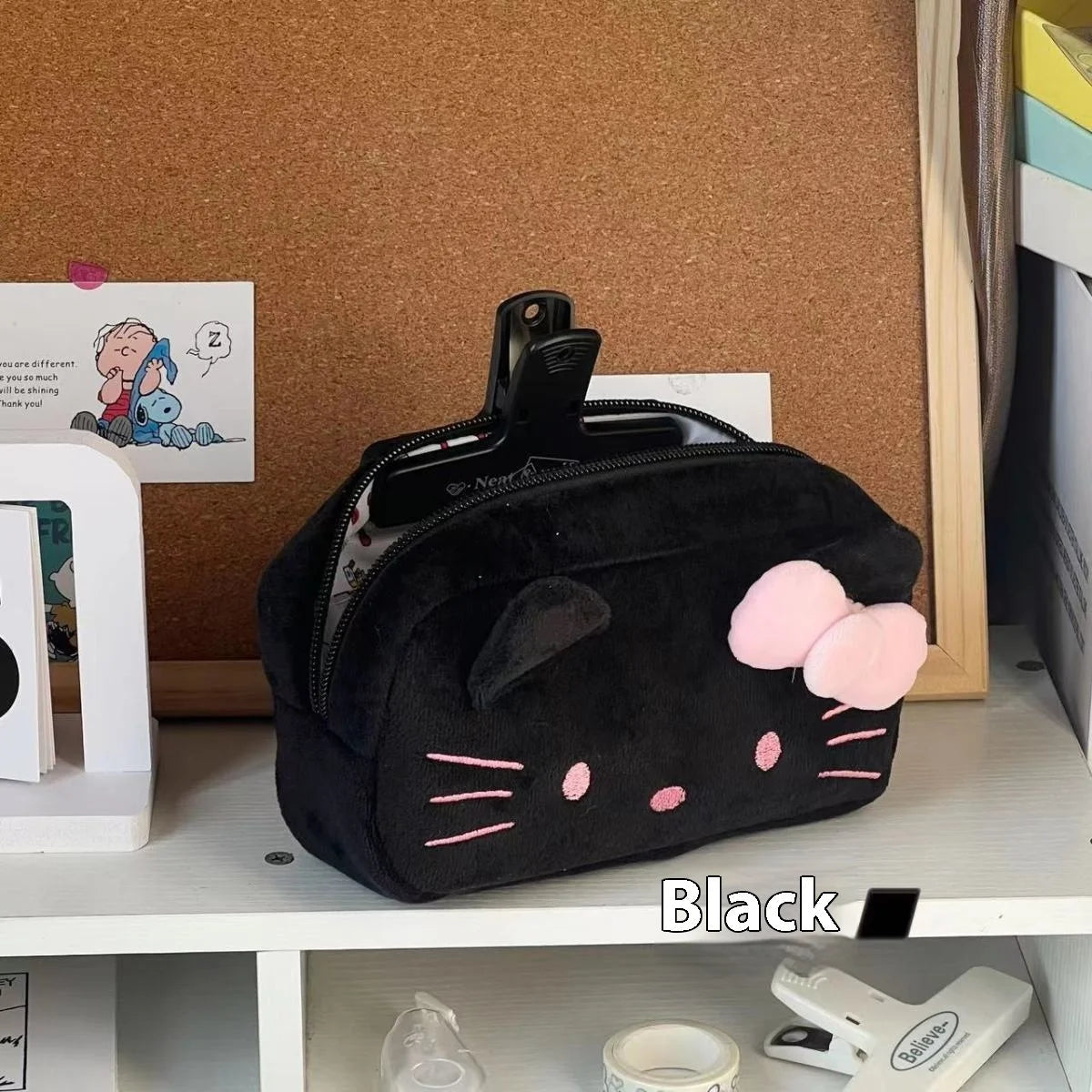 Hot Sale Sanrio Kitty Pen Case Ins Japanese Cartoon Stationery Female Student Large Capacity Pencil Case High Beauty Makeup Bag - petguardiansupplies