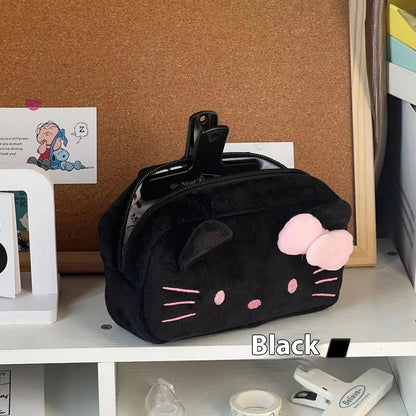 Hot Sale Sanrio Kitty Pen Case Ins Japanese Cartoon Stationery Female Student Large Capacity Pencil Case High Beauty Makeup Bag - petguardiansupplies