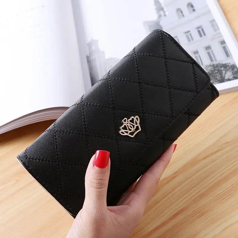 New Large Capacity Women's Wallet Fashionable Long Leather Clutch Bag Mobile Phone Bag Student Coin Purse Handheld Card Holder - petguardiansupplies