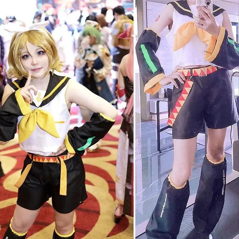 Anime Rin Len Cosplay Costume Len Rin Cosplay Len Costume Kagamine JK Uniform for Halloween Comic Con Outfits - petguardiansupplies