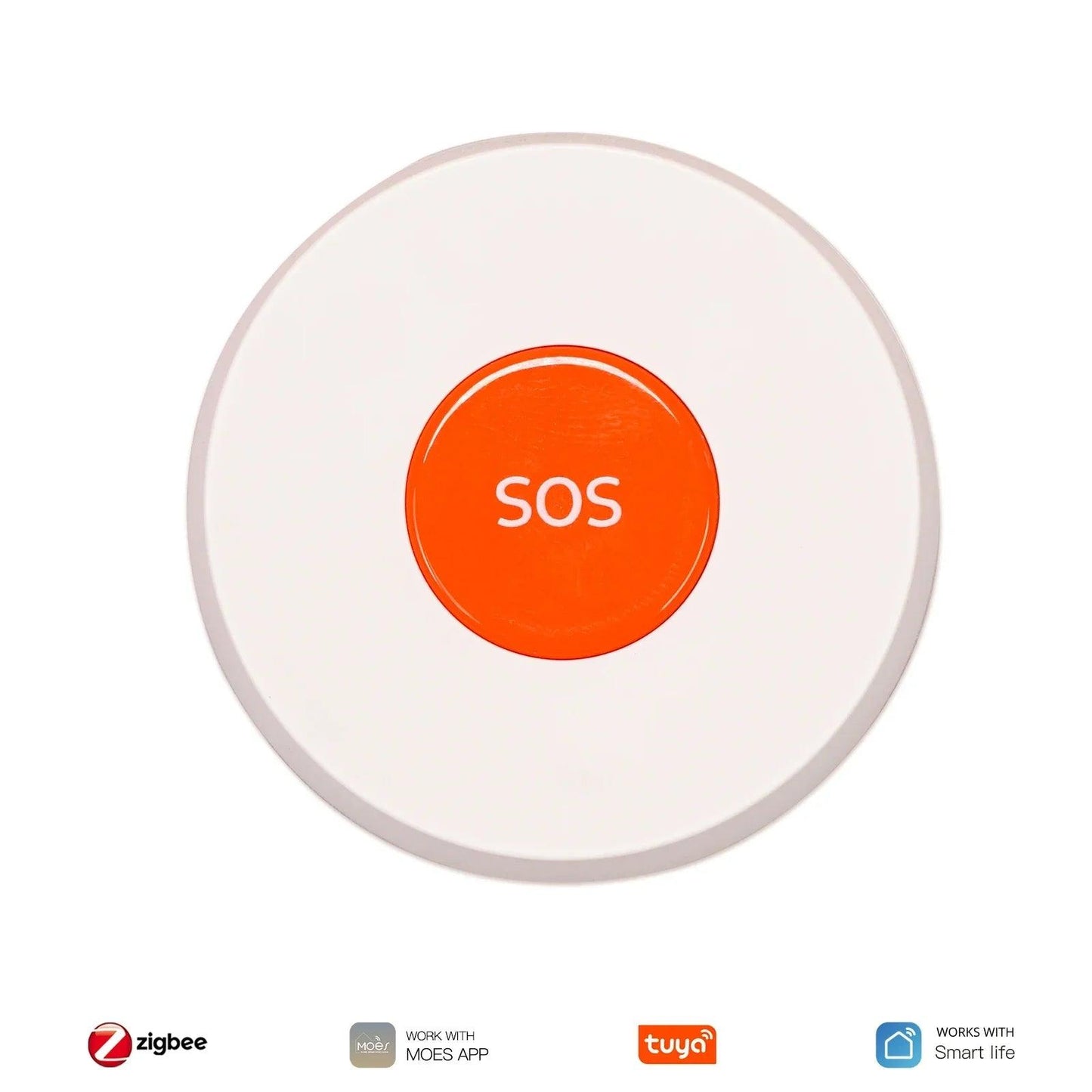 MOES Tuya ZigBee SOS Button Alarm APP Notification One Click For Emergency Help Elderly Children Patient Hospital Home Safety - petguardiansupplies