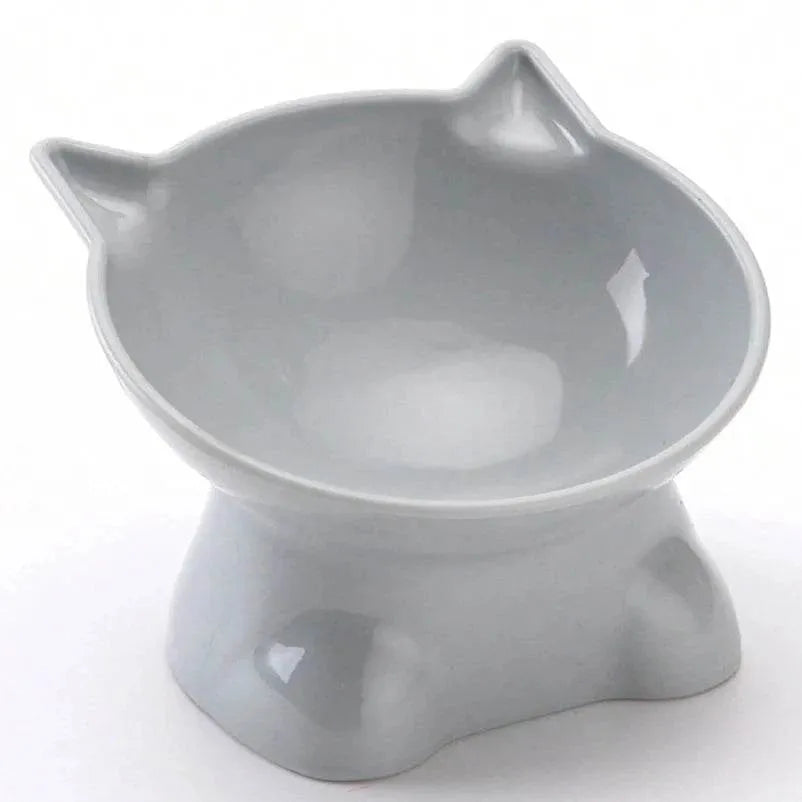 Hot-selling Nordic style pet bowl cervical vertebra protection cat bowl anti-tip plastic inclined mouth cat bowl pet supplies - petguardiansupplies