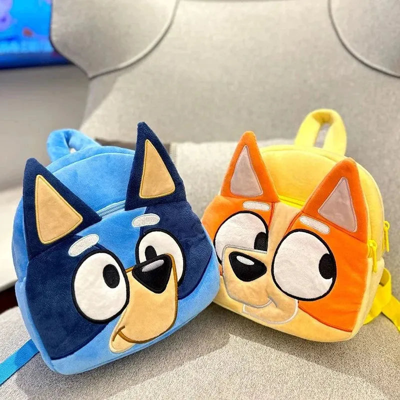 Bluey Family Cosplay Kindergarten Child Cartoon School Bag Bluebin Dog Backpack Kawaii Bluey Orange Dog Children's Backpack Toys - petguardiansupplies