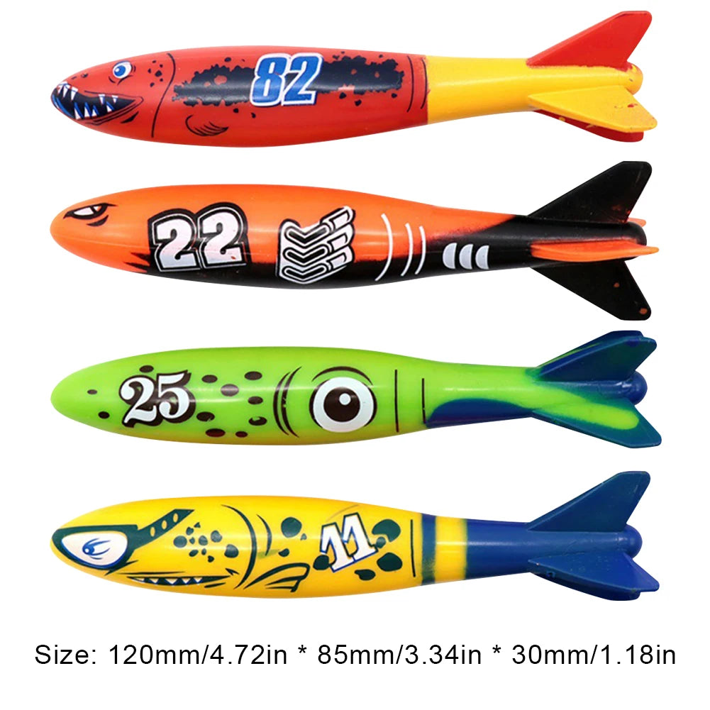 Kids Summer Shark Rocket Throwing Toy Swimming Pool Dive Game Water Fun Games Pool Toys Baby Water Educational Bath Toys Gifts - petguardiansupplies