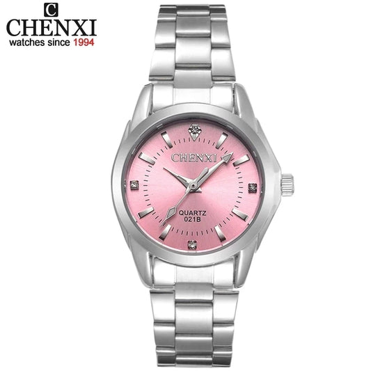 6 Colors CHENXI Brand Watch Luxury Women's Casual Watches Waterproof Watch Women Fashion Dress Rhinestone WristWatch CX021B - petguardiansupplies