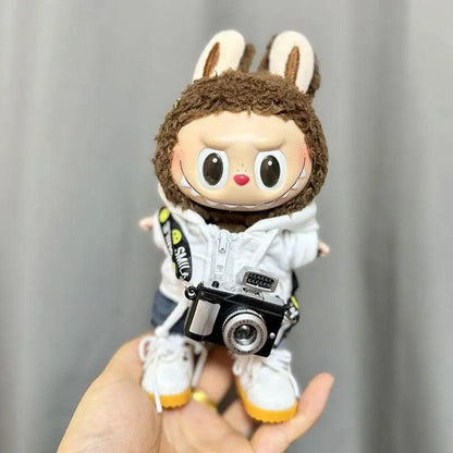 17cm Cute Mini Clothes Plush Hoodie Dolls Jumpsuit Clothing Fans Overalls No Doll Accessories for Korea Kpop Exo Labubu Idol - petguardiansupplies