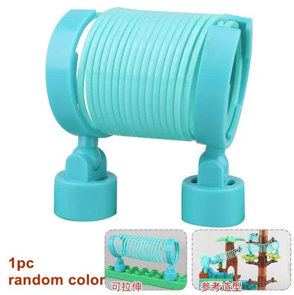 Marble Race Run Big Building Blocks Crazy Rolling Ball Compatible Slide Dinosaur Tunnel Animal Bricks Parts Accessory Kids Toys - petguardiansupplies