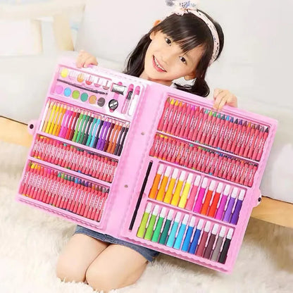 42/86pcs Drawing Set Non Toxics Crayon Arte Easy Hold Color Pen Safe for Children Kids Painting Tools Drawing Kit Stationery - petguardiansupplies