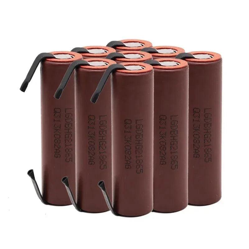 Original ForLG HG2 3000mAh battery 3.6v 18650 battery with strips soldered battery for screwdrivers 30A high current+DIY nickel - petguardiansupplies