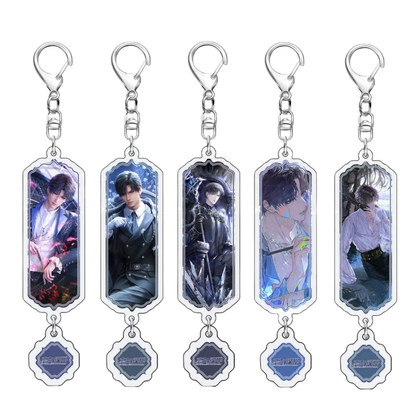 New Anime game Love and Deepspace Keychain Q Version Acrylic Key Chain Li Shen Shen Xinghui Qi Yu Bag Pendent - petguardiansupplies