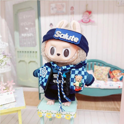 17cm Cute Mini Clothes Plush Hoodie Dolls Jumpsuit Clothing Fans Overalls No Doll Accessories for Korea Kpop Exo Labubu Idol - petguardiansupplies