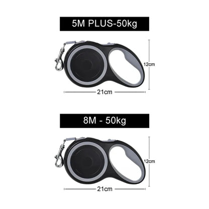 3m 5m 8m 50kg Dog Leash Retractable Roulette Collar for Small Big Dog Accessories Adjustable Durable Walking Hiking Bulldog Rope - petguardiansupplies