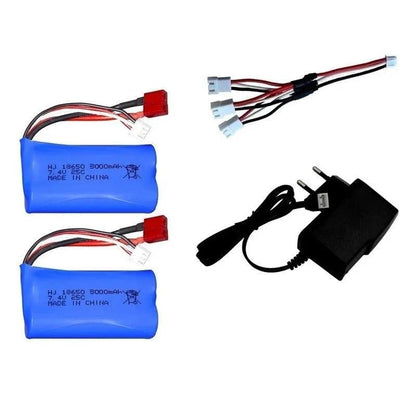 Battery For Wltoys 144001 A959-B A969-B A979-B K929-B 12428 12423 10428 RC Car Spare Parts 18650 2S 7.4V 3000mah lipo Battery - petguardiansupplies