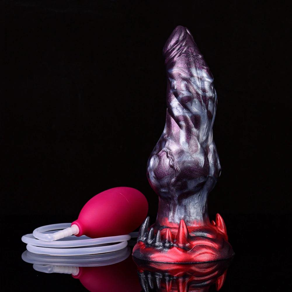 NYOTA Large Knot Anal Plug Squirting Dog Dildos For Women Men Anus Dilator Vagina Masturbator Silicone Penis Adult Erotic Toy - petguardiansupplies