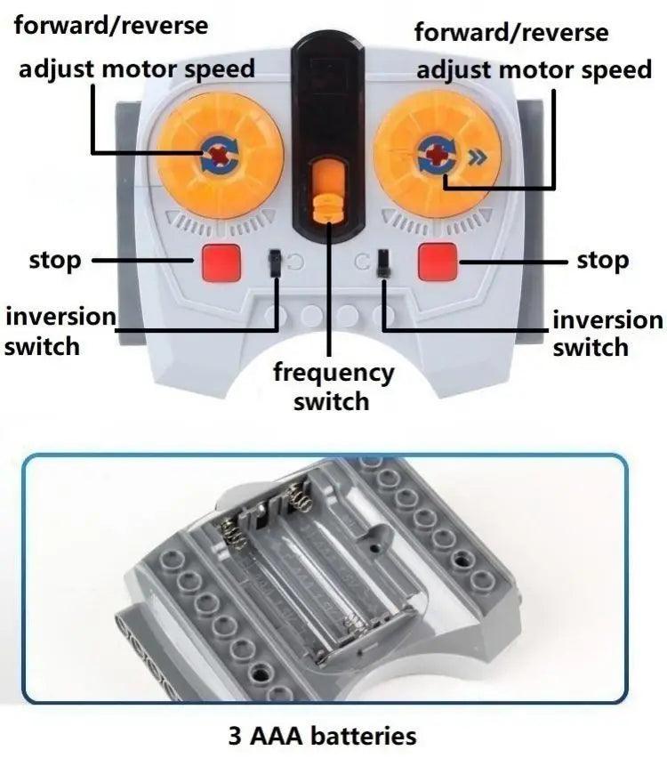 Technical Electronic Building Block MOC Refit Accessories Micro-motor RC Power Functions Parts Creative DIY Car Bricks Kids Toys - petguardiansupplies