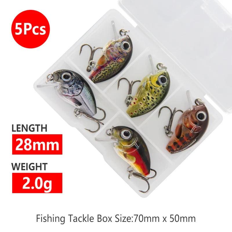 Banshee 28mm 2g Mini Crankbaits Fishing sinking Wobbler For Pike/Trolling Rattling Baits Set Perch Fishing Lure Artificial Hard - petguardiansupplies