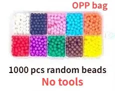 1000 Pcs/box DIY Water Spray Magic Beads Handmade Toy Set Children's Color Crystal Beads Puzzle Craft Kit Gift Variety Bean Toys - petguardiansupplies