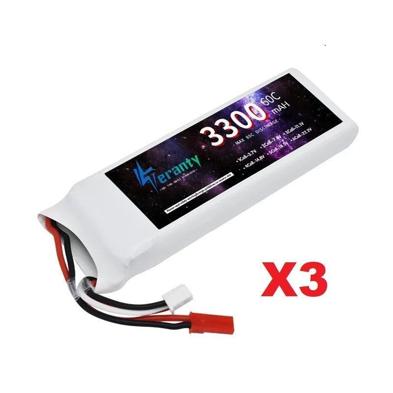 Upgrade 3300mAh 7.4V 2S LiPo Battery For RC Car Quadcopter Boat Drones Spare Parts 60C Battery With JST XT30 XT60 Plug - petguardiansupplies