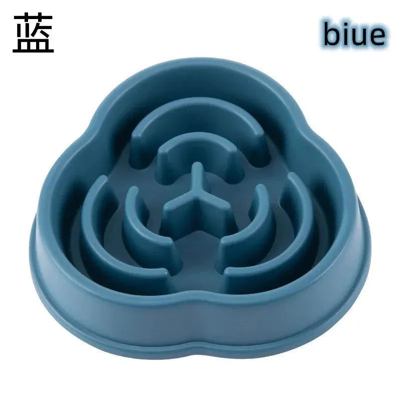 Pet Cat Dog Slow Food Bowl Fat Help Healthy Round Anti-choking Thickened And Non-slip Multiple Colors Shapes - petguardiansupplies