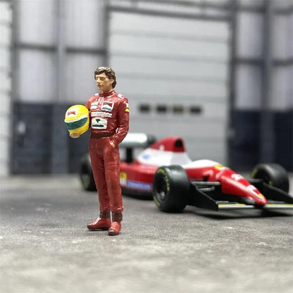 1/64 Scale Ayrton Senna Figures and F1 Racing Car Model Dioramas Diecast Alloy Car Scene Accessories Miniature Collection - petguardiansupplies