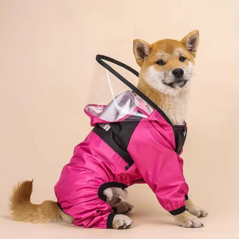 Pet Dog Raincoat Waterproof Waterproof with Transparent Hooded Jumpsuit Dog Clothing Clothes for Dogs Cats Jacket Dog Costume - petguardiansupplies