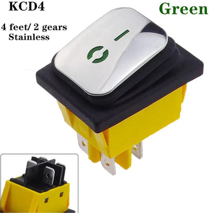 KCD4 on off 30A/250V Heavy Duty 4 pin DPST IP67 Sealed Waterproof T85 Auto Boat Marine Toggle Rocker Switch with LED 12V 220V 30 - petguardiansupplies