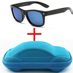 Cool 6-15 Years Kids Sunglasses Sun Glasses for Children Boys Girls Fashion Eyewares Coating Lens UV 400 Protection With Case - petguardiansupplies