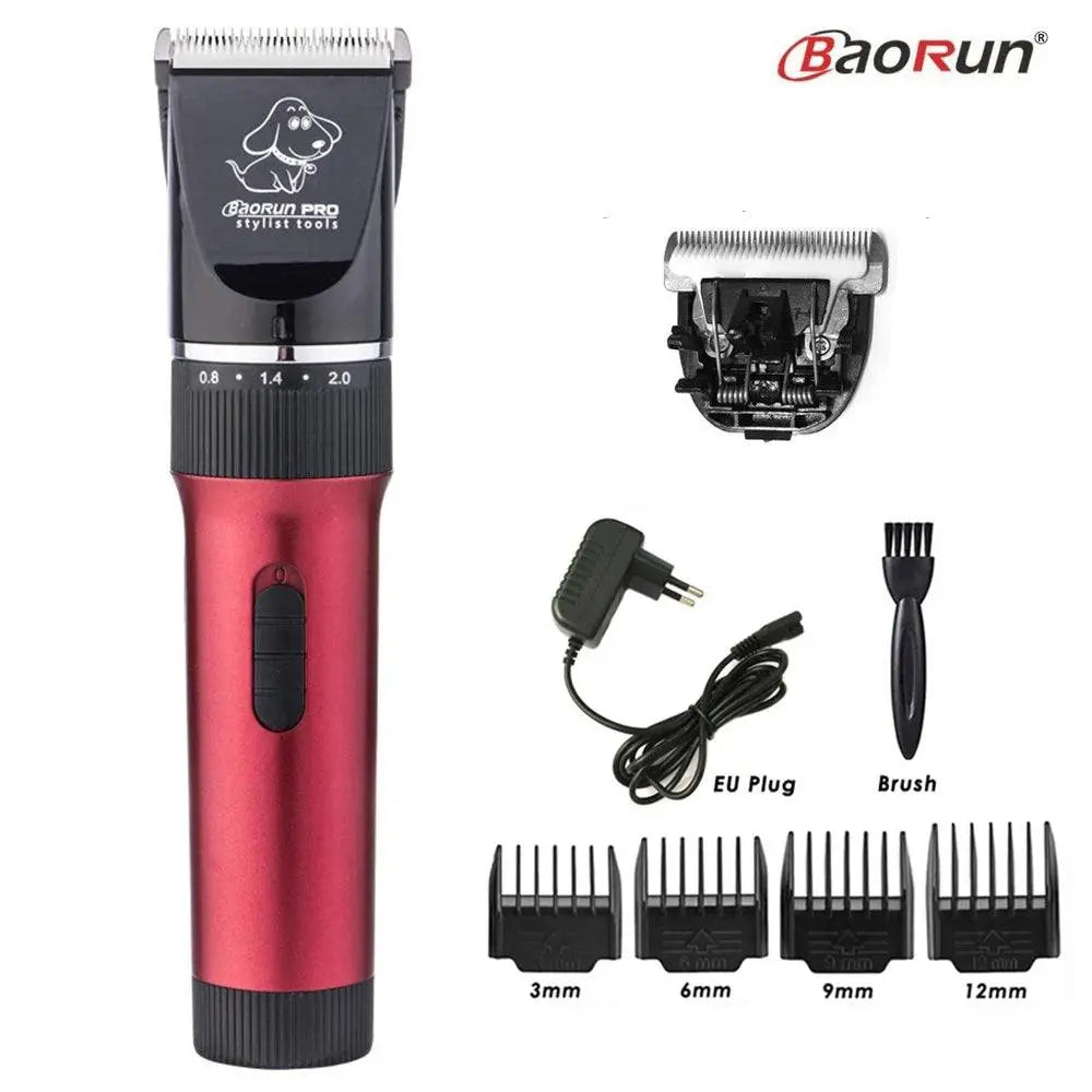 BaoRun P6 Professional Dog Hair Trimmer Rechargeable Pet Cat Grooming Clipper Shaver Low-noise Electric Cutters Haircut Machine - petguardiansupplies