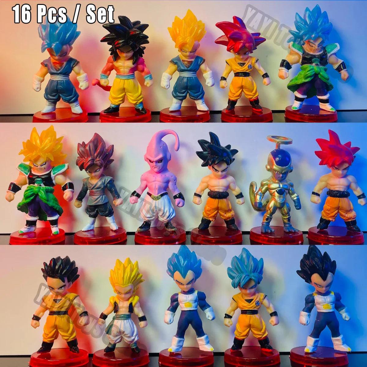 Dragon Ball Z Super Saiyan Son Goku Anime Figure Son Gohan Vegeta Broly Piccolo Majin Buu Set Action Figurine Model Gifts Toy - petguardiansupplies