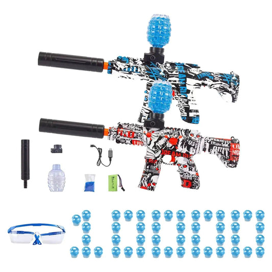 M416 Electric Gel BallToy With 10000 Water Beads Goggles Splatter Toy AutomaticGame For Cosplay Gift For Teens - petguardiansupplies