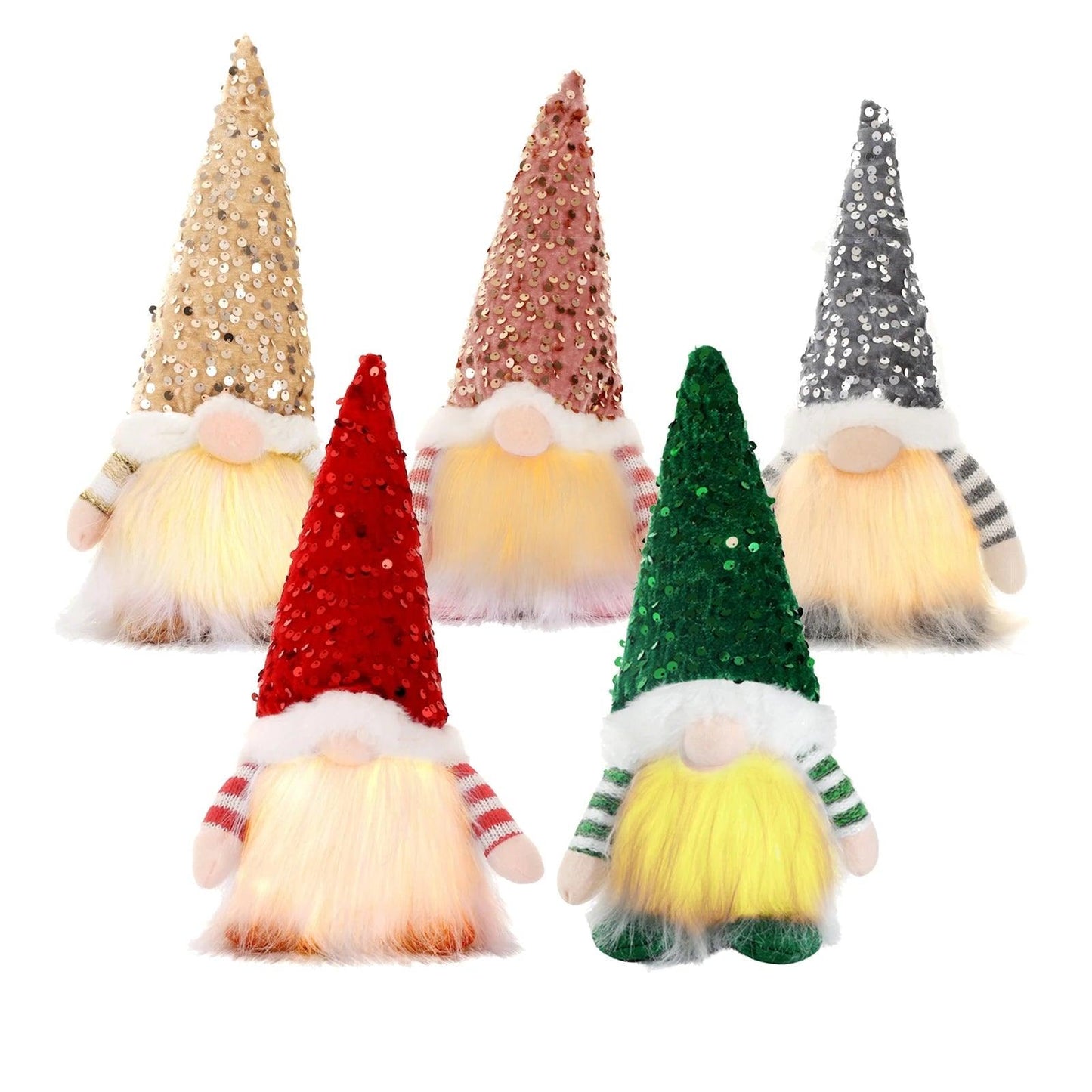 30cm Christmas Doll Elf Gnome with Led Light Christmas Decorations for Home Xmas Navidad New Year 2023 Children's Gifts - petguardiansupplies