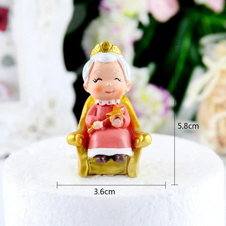 Longevity Grandma Grandpa Cake Topper for Old People Birthday Party Decoration Chinese Blessing Baking Supplies Dessert Gifts - petguardiansupplies