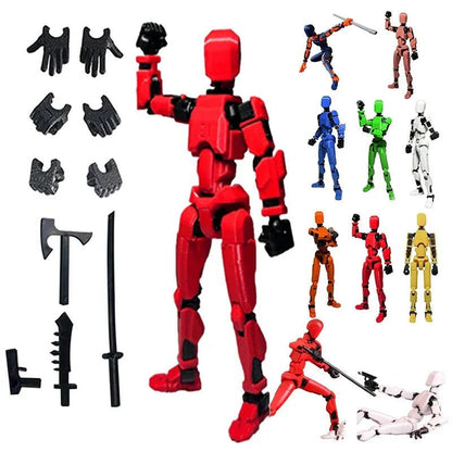 Lucky 13 Figure Toys Dummy 3D Printed Movable Shapeshift Robot Action Figuras DIY Mannequin Decompression Toys For Boy Gifts - petguardiansupplies