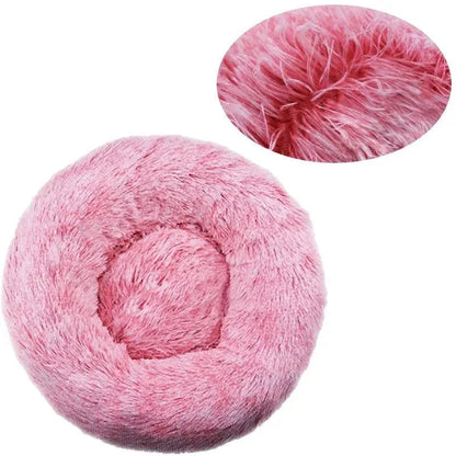 Round Dog Bed Winter Warm Cat Bed Plush Basket for Dog Washable Pet Bed for Small Medium Large Dog Sofa Cat - petguardiansupplies